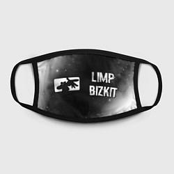Маска для лица Limp Bizkit glitch на темном фоне по-горизонтали, цвет: 3D-принт — фото 2