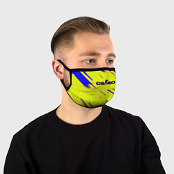 Маска для лица Counter strike neon yellow, цвет: 3D-принт