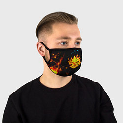 Маска для лица Самурай киберпанк лого, цвет: 3D-принт