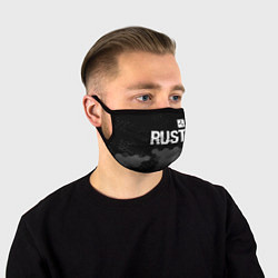 Маска для лица Rust glitch на темном фоне посередине, цвет: 3D-принт