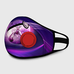 Маска с клапаном Pokeball: Violet, цвет: 3D-красный — фото 2