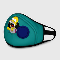 Маска с клапаном Alien-Homer, цвет: 3D-синий — фото 2