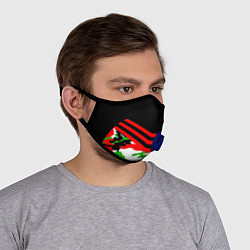 Маска с клапаном CS:GO Red Camo, цвет: 3D-синий — фото 2