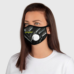 Маска с клапаном Cyberpunk 2077, цвет: 3D-белый
