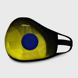 Маска с клапаном Cyberpunk 2077: Yellow Poly, цвет: 3D-синий — фото 2