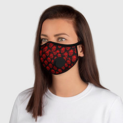 Маска с клапаном Cyberpunk 2077: Samurai Pattern, цвет: 3D-черный