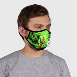 Маска с клапаном Cyberpunk 2077: Green Breaks, цвет: 3D-белый — фото 2