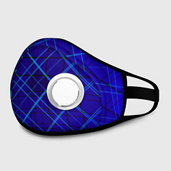 Маска с клапаном Сине-черная геометрия 3D, цвет: 3D-белый — фото 2