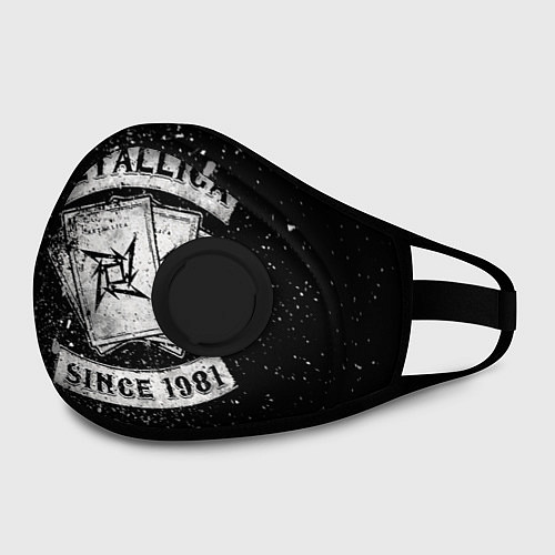 Маска с клапаном Metallica / 3D-Черный – фото 2