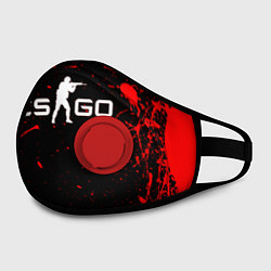 Маска с клапаном CS:GO, цвет: 3D-красный — фото 2