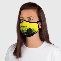 Маска с клапаном CYBERPUNK 2077, цвет: 3D-черный