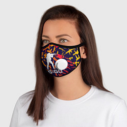 Маска с клапаном CS GO КС ГО, цвет: 3D-белый
