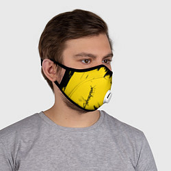 Маска с клапаном CYBERPUNK 2077, цвет: 3D-белый — фото 2