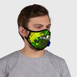 Маска с клапаном COUNTER STRIKE, цвет: 3D-синий — фото 2