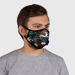 Маска с клапаном CS GO, цвет: 3D-синий — фото 2