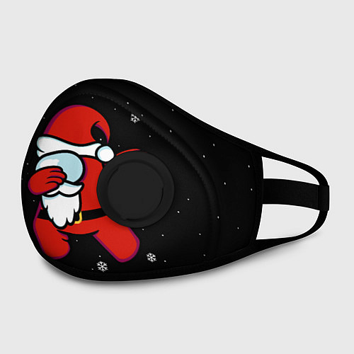 Маска с клапаном Santa Claus Among Us / 3D-Черный – фото 2