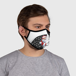 Маска с клапаном Дедушка Мороз, цвет: 3D-белый — фото 2