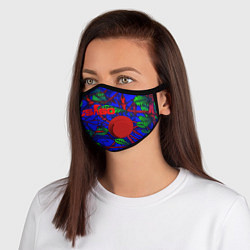 Маска с клапаном FAMAS Ghost Insects, цвет: 3D-красный