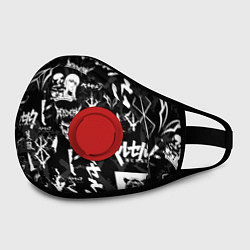 Маска с клапаном BERSERK SYMBOL LOGO БЕРСЕРК СИМВОЛИКА ПАТТЕРН, цвет: 3D-красный — фото 2