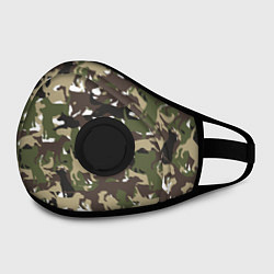 Маска с клапаном Камуфляж из Собак Camouflage, цвет: 3D-черный — фото 2