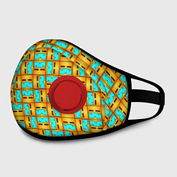 Маска с клапаном GEOMETRY DASH CLASSIC FACE PATTERN КЛАССИКА, цвет: 3D-красный — фото 2