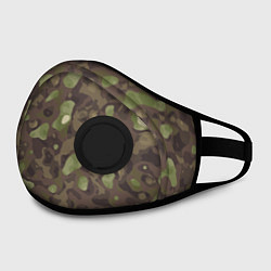 Маска с клапаном Камуфляж Multicam, цвет: 3D-черный — фото 2