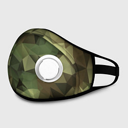 Маска с клапаном Полигональный камуфляж, цвет: 3D-белый — фото 2