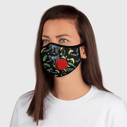 Маска с клапаном Обезьянки и бананы, цвет: 3D-красный