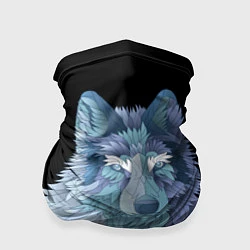 Бандана-труба Седой волк, цвет: 3D-принт