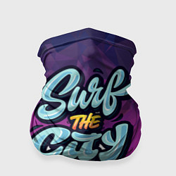 Бандана-труба Surf the City Purple, цвет: 3D-принт