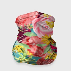 Бандана-труба Букет цветов, цвет: 3D-принт
