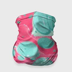 Бандана-труба Watercolor: Pink & Turquoise, цвет: 3D-принт
