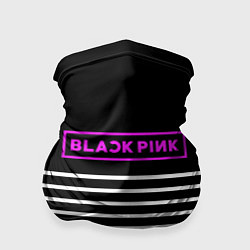 Бандана-труба Black Pink: White Stripes, цвет: 3D-принт