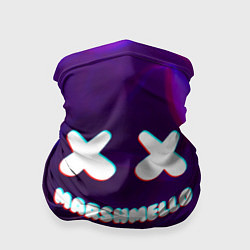 Бандана-труба Marshmello: Violet Glitch, цвет: 3D-принт