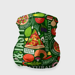 Бандана-труба Итальянская пицца, цвет: 3D-принт