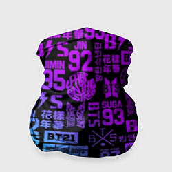 Бандана-труба BTS Logos, цвет: 3D-принт