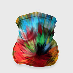 Бандана-труба Абстракция разноцветная и яркая, цвет: 3D-принт