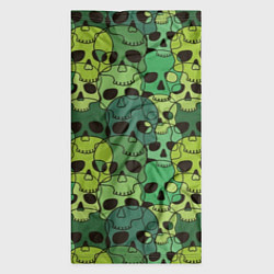 Бандана-труба Зеленые черепа - паттерн, цвет: 3D-принт — фото 2
