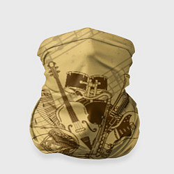 Бандана-труба Jazz - musical instruments, цвет: 3D-принт