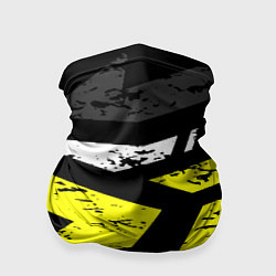 Бандана-труба Black yellow abstract sport style, цвет: 3D-принт