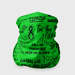 Бандана-труба GREEN BILLIE EILISH, цвет: 3D-принт