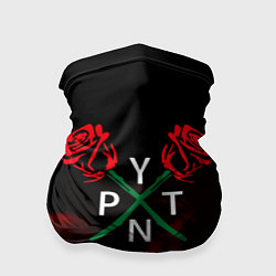 Бандана-труба PYTN X ROSE, цвет: 3D-принт