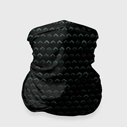 Бандана-труба Текстура геометрия ромбы черны, цвет: 3D-принт