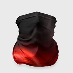 Бандана-труба BLACK RED WAVES АБСТРАКЦИЯ, цвет: 3D-принт