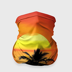 Бандана-труба Пальмы на фоне моря, цвет: 3D-принт