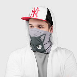 Бандана-труба Чёрный кот, цвет: 3D-принт — фото 2