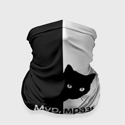 Бандана-труба Черный кот, цвет: 3D-принт