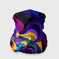 Бандана-труба Абстрактный Узор тёмный, цвет: 3D-принт