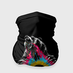 Бандана-труба Медведь, цвет: 3D-принт