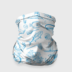 Бандана-труба Морская тема, цвет: 3D-принт